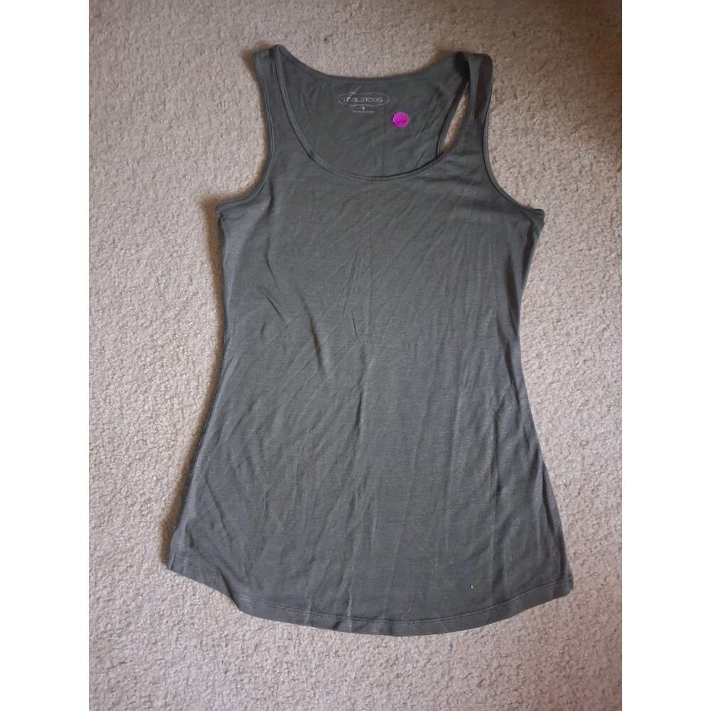 maurices Gray Racerback Sleeveless Scoop Neck Tank Top Women's Size S Regular